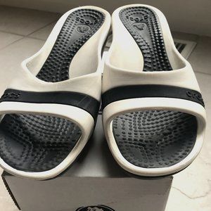 Crocs Black and White Wedge